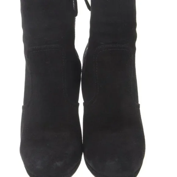 Prada Milano Women's Black Suede Ankle Wedge Boots Size 9 - Picture 2 of 9